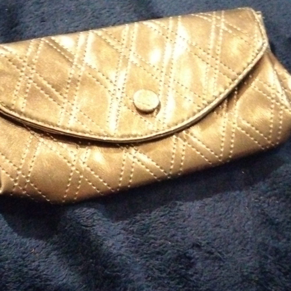Gold multi-pocket wallet